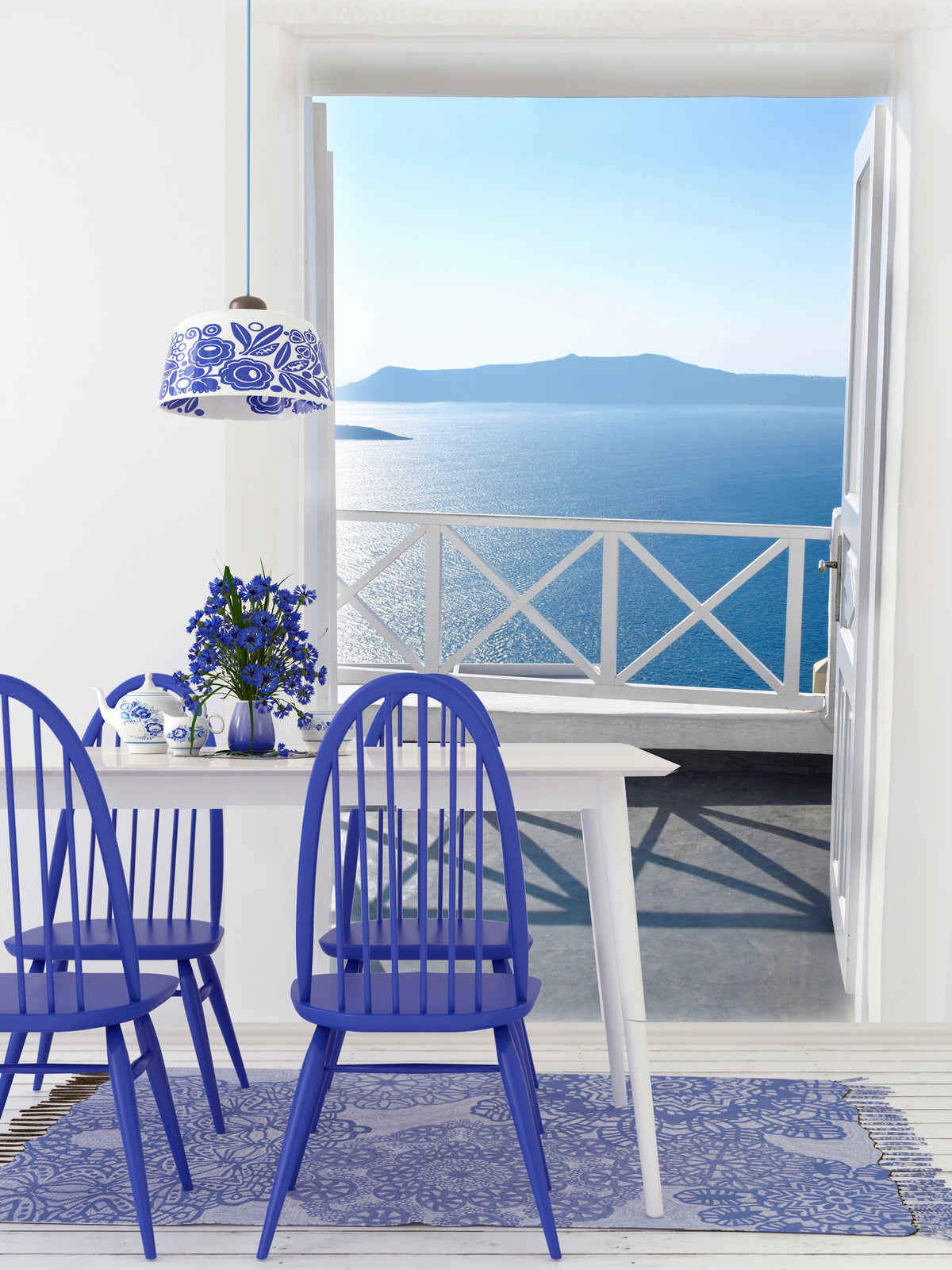 Santorini panoramic wallpaper