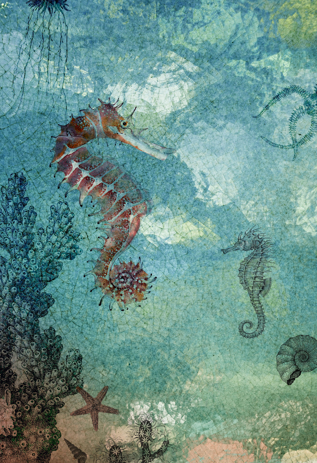 Papier peint panoramique Seahorse