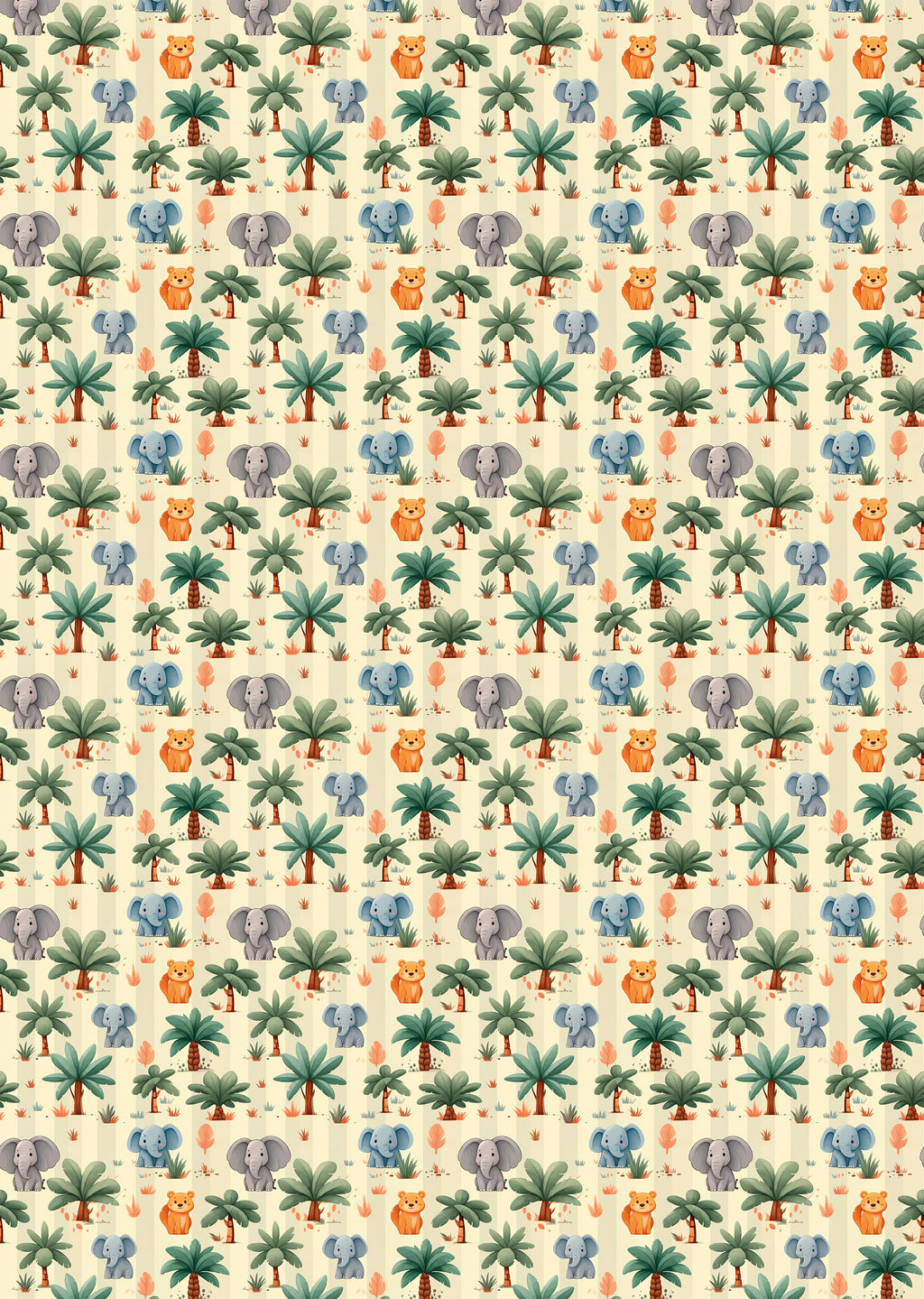 Papier peint - Éléphanteaux