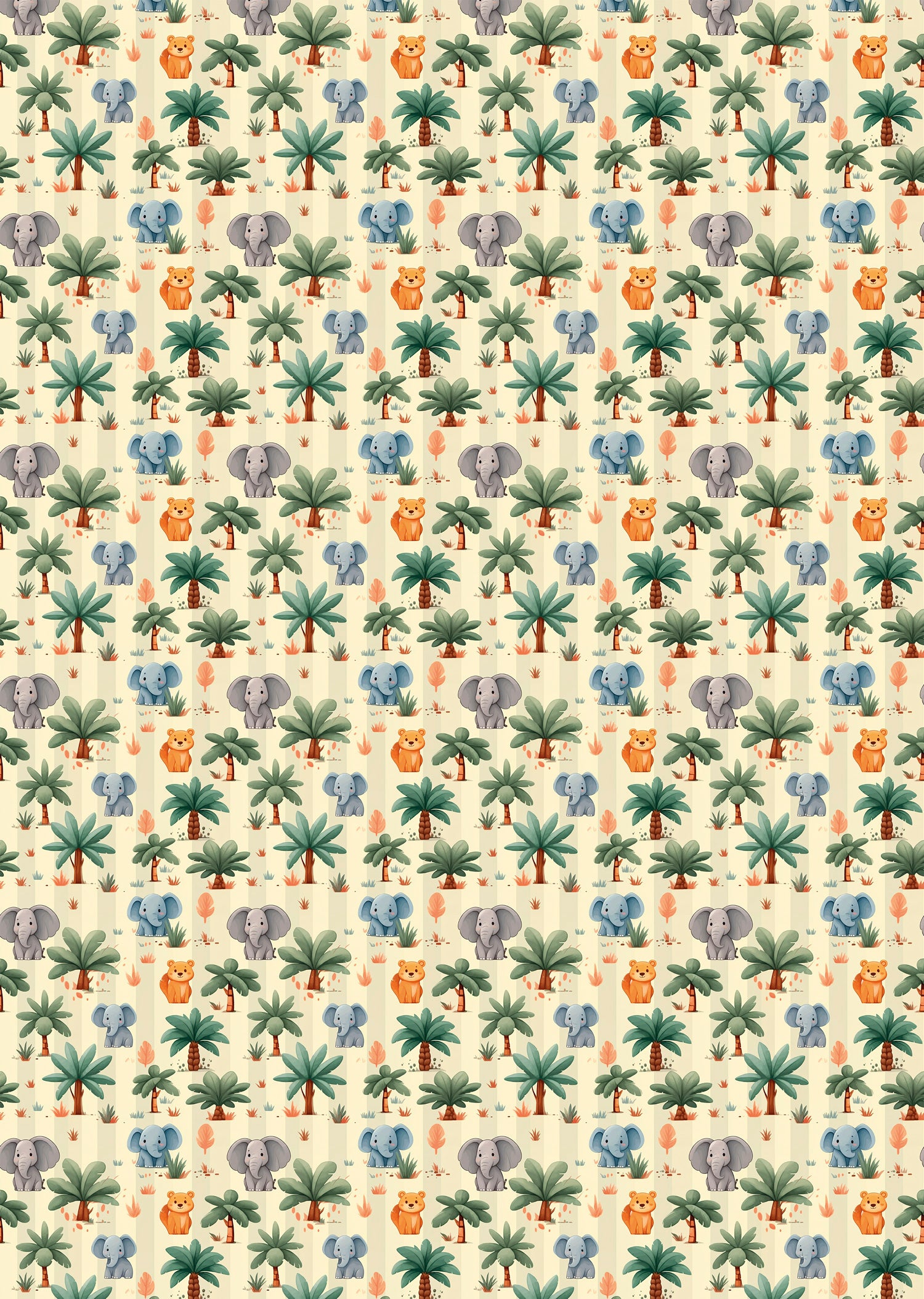 Papier peint - Éléphanteaux
