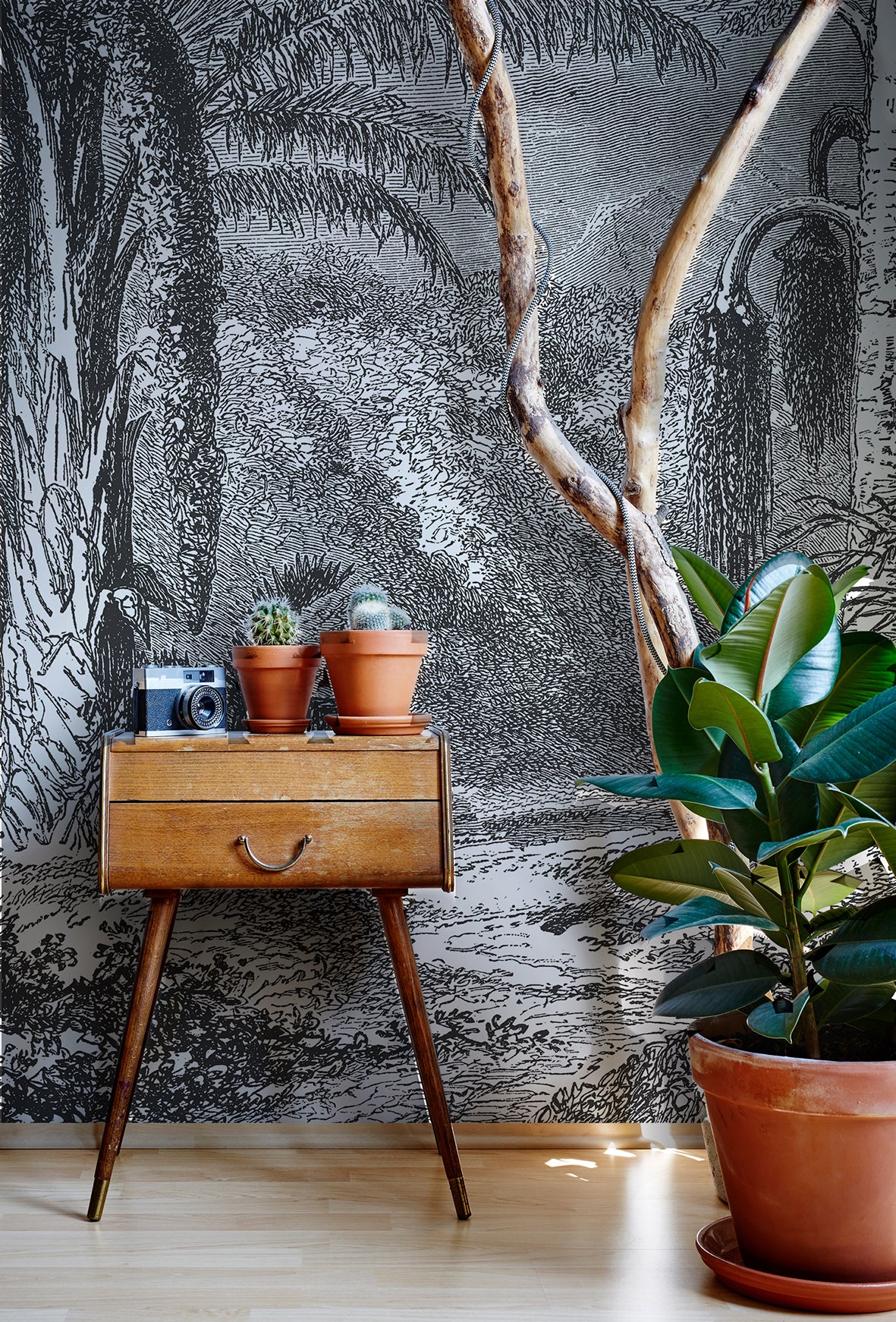 Papier peint panoramique Phoenix Grey
