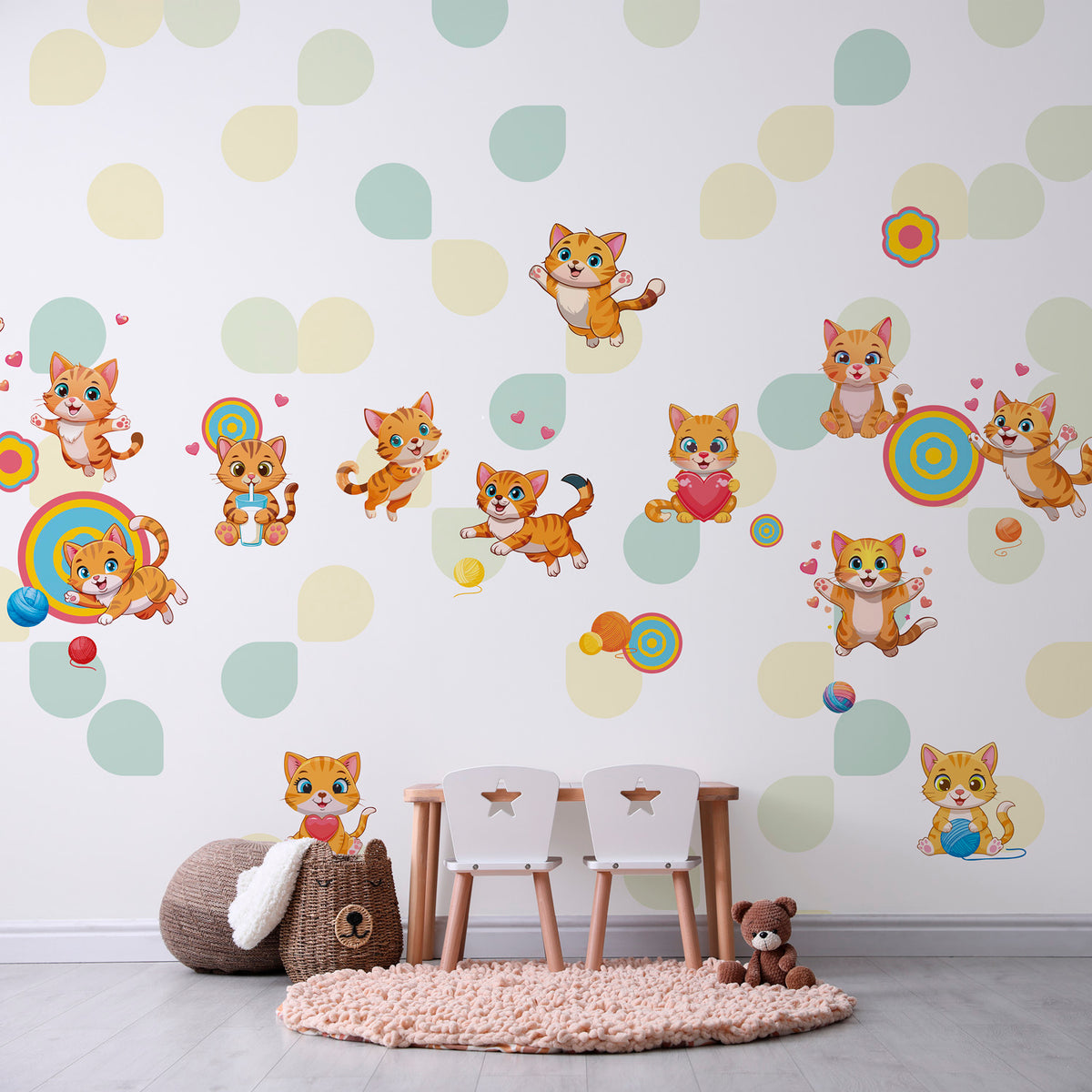 Papier peint panoramique -  Chatons mignons