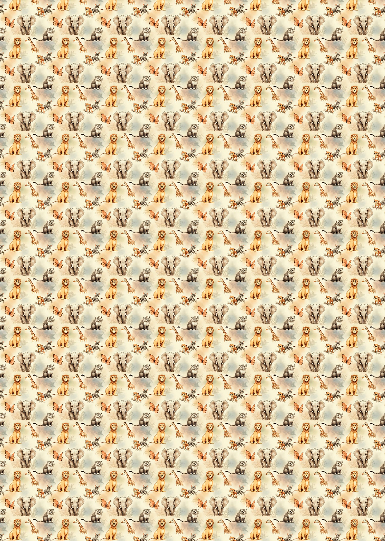 Papier peint - Animaux de la savane