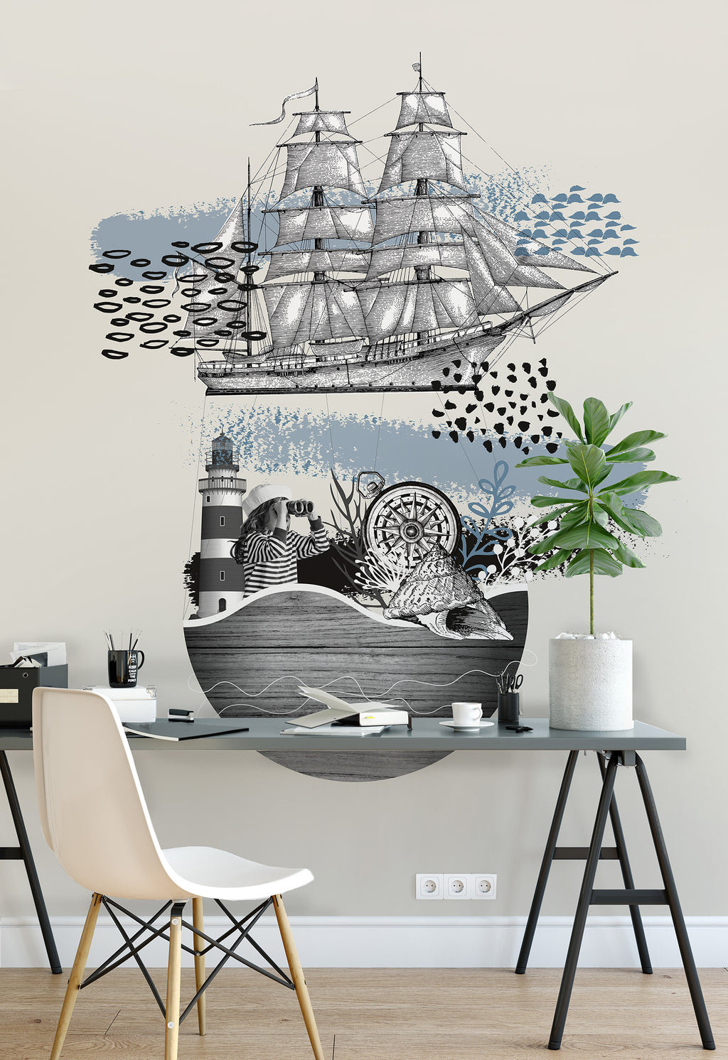 Sailor panoramic wallpaper