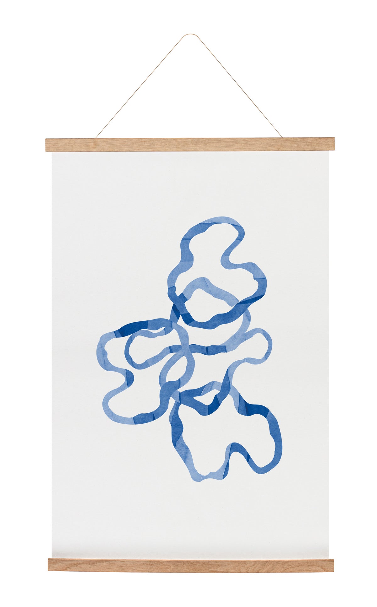 Abstract Blue Hanging Canvas