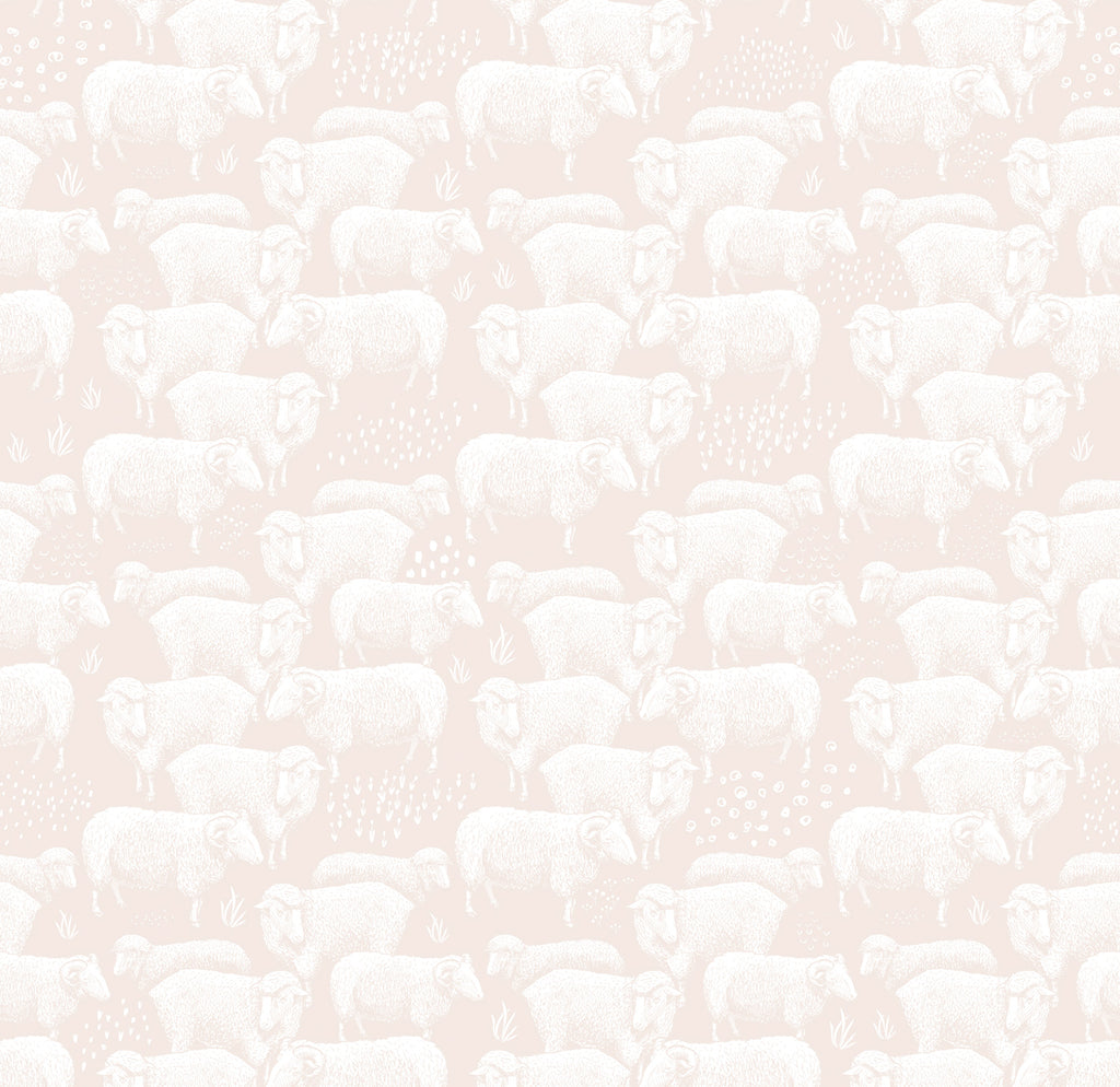 Panoramic wallpaper for sheepfolds