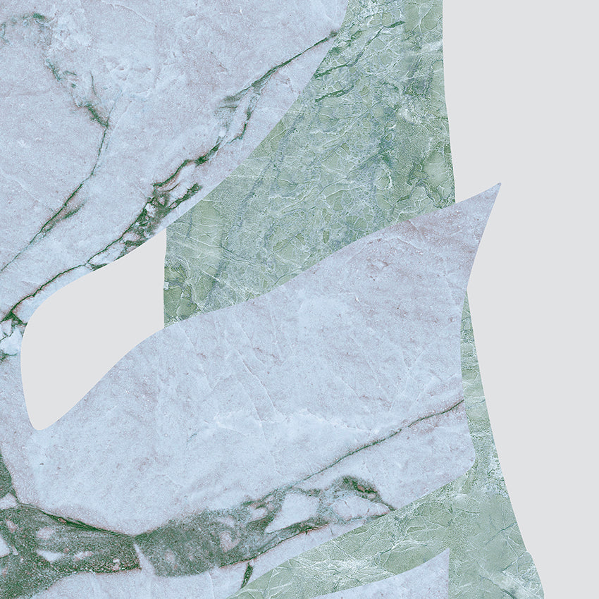 Papier peint panoramique Luxuriance Bleu - Vert