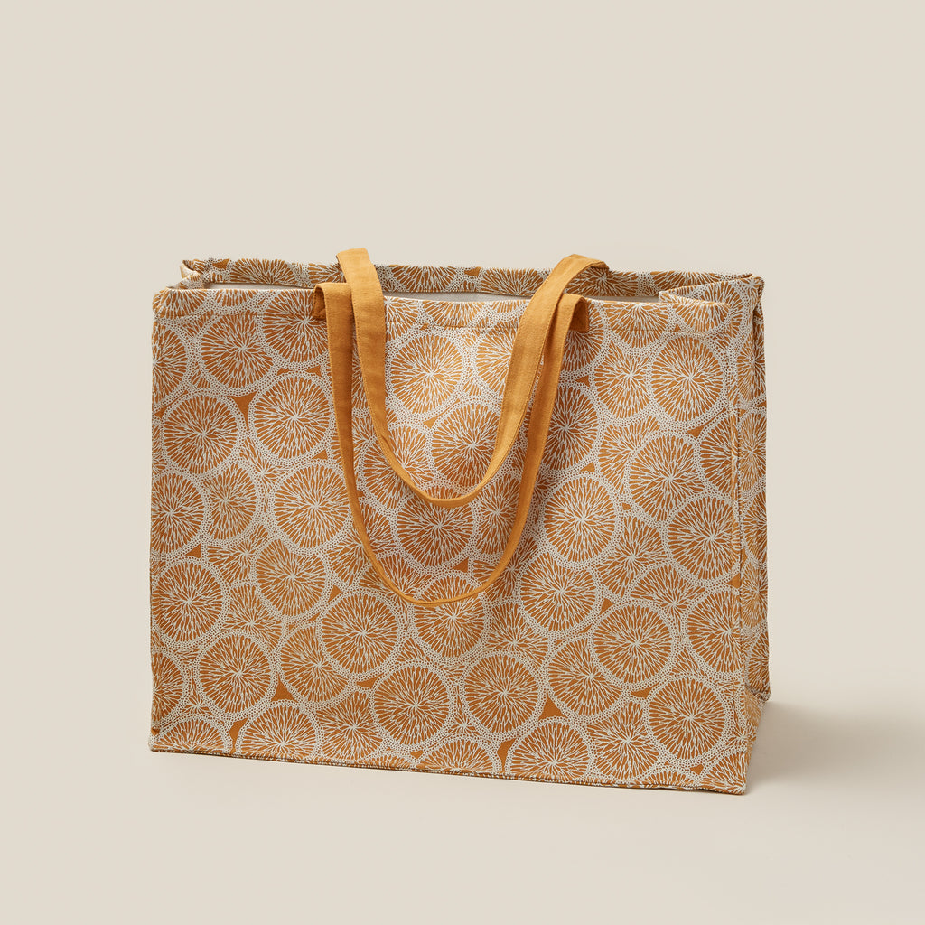 Cabas tissus 34 caramel