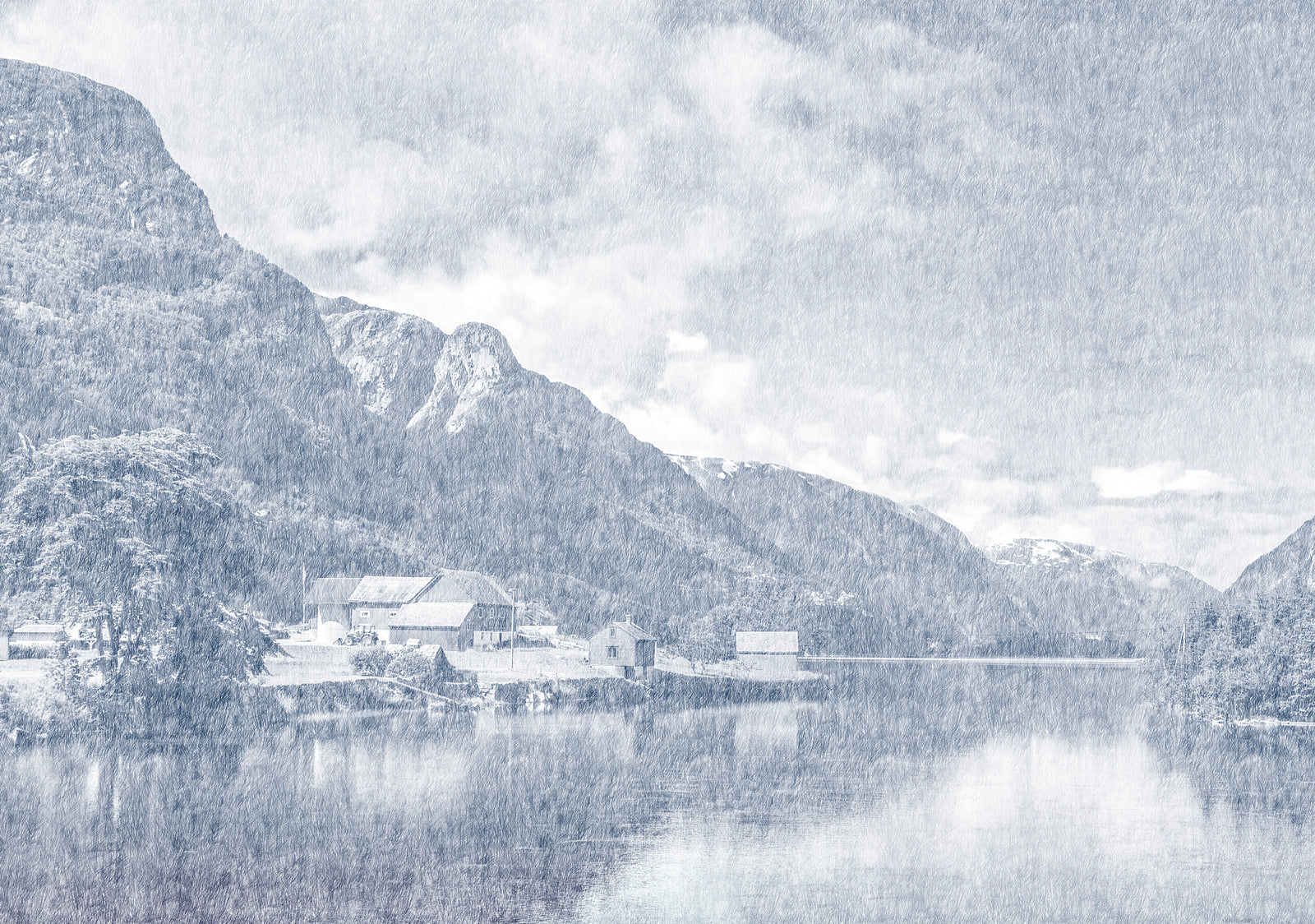 Panoramic wallpaper Norway marine
