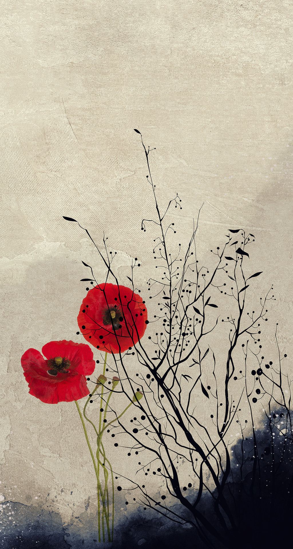 Papier peint panoramique Poppies