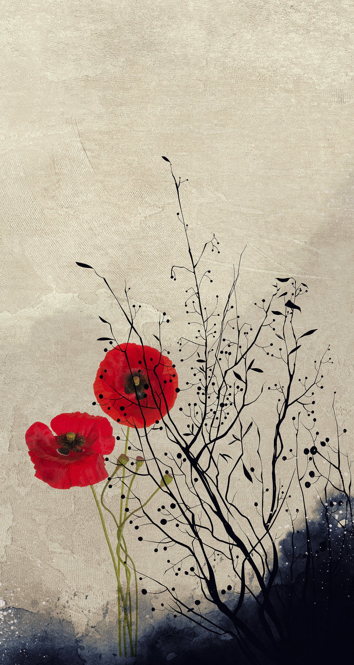 Papier peint panoramique Poppies