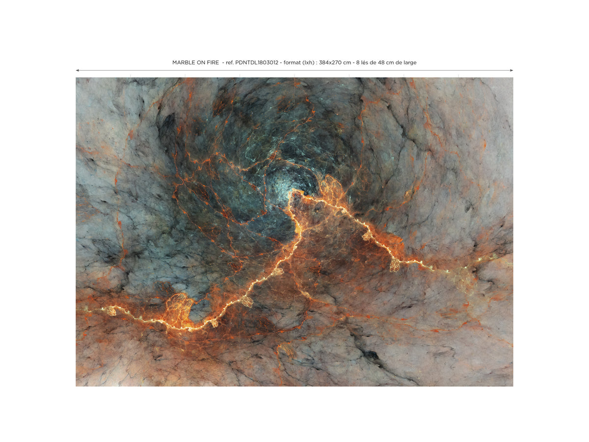 Papier peint panoramique Marble On Fire